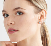 Affinity Gems White Topaz & Citrine Gemstone Stud Earring, Set